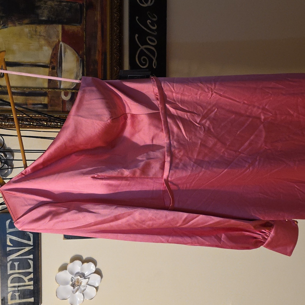 IEENA For Mac Duggal Vibrant Pink Satin One Shoulder Womens Dress Size 10 - Picture 4 of 10